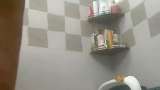 Indian Stepmom Shower Striptease