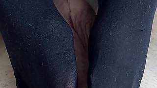 Secretary Climbed Into Her Boss Panties and Came on Her Stockings