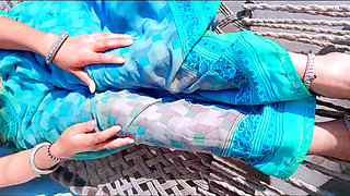 cute saree bhabhi (OUTDOR SEX) gets naughty with  her devar for rough and hard sex during massage on her back. Beautiful bhabhi