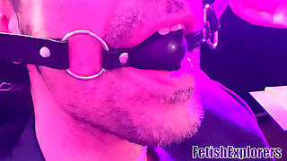 Gagged Boyfriend Doggy Strapon - I Pound His Ass Until He Cums From Prostate