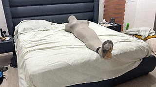 Mummified in Pantyhose Cocoon Vulnerable Encased Inside Nylon