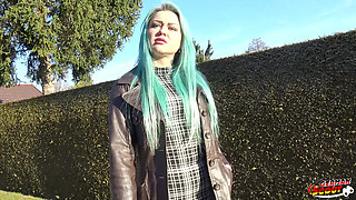 German Scout - Blue Hair Crazy Indre Baltic Talk to First Time Casting Fuck