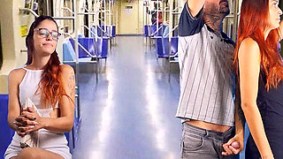 The Slut Got a Blowjob From a Stranger on the Bus in Public!