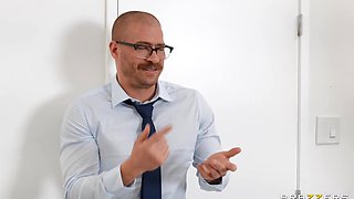 Ganging Up On The Secretary part 2: Office Threesome with Xander Corvus, Angel Youngs, and Jenna Starr