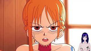 Nami from One Piece gets ready for some hardcore action on the ship