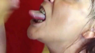 AGEDLOVE - Mature slut Christina fucking hung boy on the couch