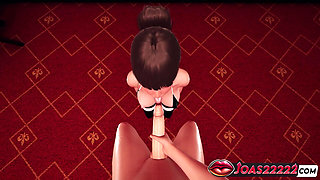 Nikki Club 3D Animation - Frenulum Licking, Sloppy Blowjob, Handjob Facial in Uncensored Hentai
