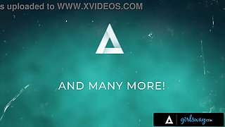 Girlsway - crazy milf Cory Chase has double sex toy tribbing after getting strap-on dp’d! rough ass fucking