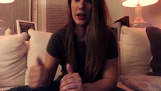 Cute curly brunette solo webcam masturbation