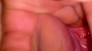 I open the pussy to my big ass dick with her dildo what a delicious pussy she has and she squirts