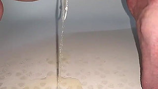 Compilation: Bathtub Pissing with Tampon - Trimmed & Hairy Pussy, Small Tits