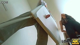 Loan4k. Tight Pussy was just leaking in this office