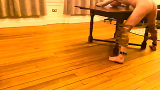Cold Caning and Some Cute CBT Tied to a Table