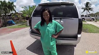 Sierra Lewis - Hot Ebony Vixen Hardcore Car Sex Pov