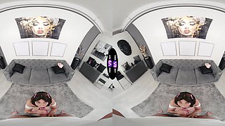 Skinny teen Lola Danger rides cock in vr with moans and passion