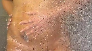 Hot Bitch Fucks Dildo in the Shower