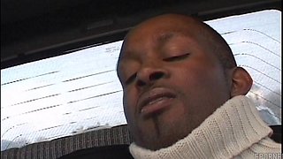 Blonde Sucks Black Studs Big Cock in Car