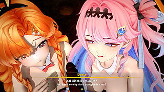 Wuthering Waves - Sigrika and Denia Naughty Club Party Fuck - 3D Hentai Animations