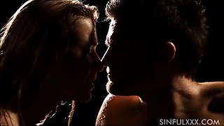 Wet erotic couple loves sex