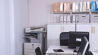 Horny Secretary Enjoys Sucking Big Cock and Getting Fucked by Her Boss