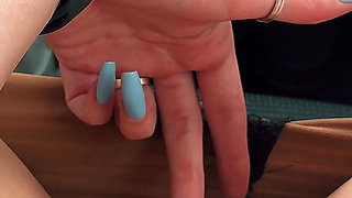 Roadtrip Cum - Foot Tease, New Pussy Piercing and Real Orgasm