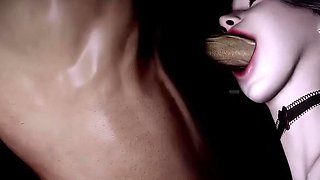 3D Big Boobs Slut Asian Whore Have Threesome Sex in the Bus