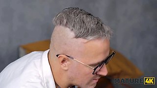 Mature4k. mature nurse is doing a insane favour and bounces on her patient’s sausage