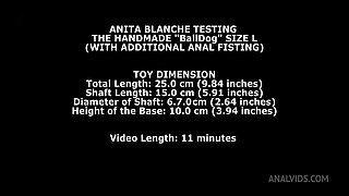 Anita Blanche Testing The Handmade Balldog Size L (With Additional