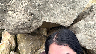 I Go with My Stepbrother to Spend the Day at the Beach and We End up Fucking Between the Rocks