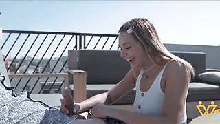 Promiscuous Mia Kay and Mia Bandini - outdoor trailer - Psychoporn TW