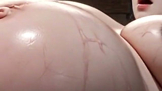 Very Pregnant Poor Woman in Rope Bondage - Horny & Desperate