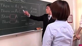 Asian schoolgirl enjoy group sex