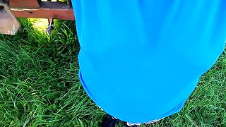 Bouncy Tits Slapped Hard in Public Outdoor BDSM Action