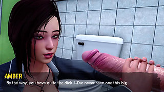 Blowjob at the bathroom 3D game