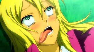 Hentai redhead gives blowjob and having sex