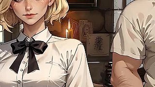 College of Mysteria: Boyfriend Jerking off and Watch His Girl Sucking of the Dorm Master They Made Her a Cum Slut - Episode 8