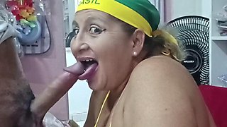 Tomsorte Gags on Brazilian Cock