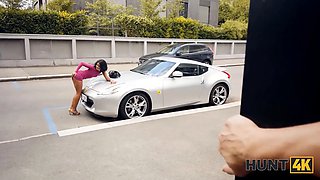 Hunt4k. uber-sexy brazilian lady was lounging on my car, then i fucked her decently