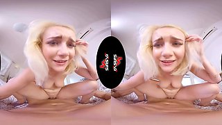 Breakfast - 3D version; Sexy Blonde Virtual Girlfriend Marylin Sugar in VR