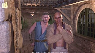 The Swordbearer adventure with a busty brunette in a visual novel experience