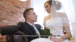 HUNT4K. Rich man pays well to fuck hot young babe on her wedding day