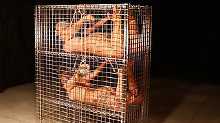 Glam clothed lesbians gargle hot piss in fetish threesome