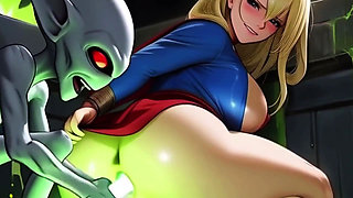 Supergirl Gets Probed and Licked During a Space Adventure
