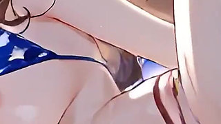 Step Stepsister's Fireworks Creampie While Everybody Watches Outside - Ai Animation