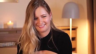 Stella Cardo - Pretty Blonde Teen with Big Natural Tits Masturbates Her Wet Pussy to Orgasm