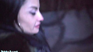 Spanish MILF Flashes Her BIg Tits for Cash in Public