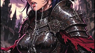 Heroic Dark Fantasy Warrior, Anime Ai Generated