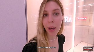 Unlucky Shoplifter Fucked In Mall Toilet - Risky Sex - Pov