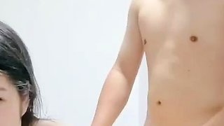 Close up with japanese getting mouth jizzed