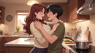 The stepson came back from university and he had a great time with his stepmom